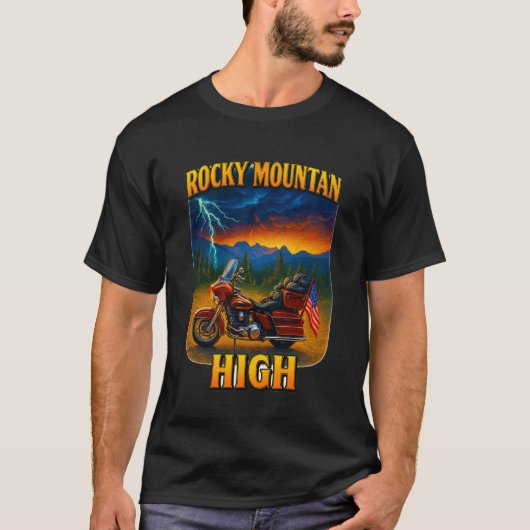 Rocky Mountain Motorcycle T-Shirt Tシャツ (正面)