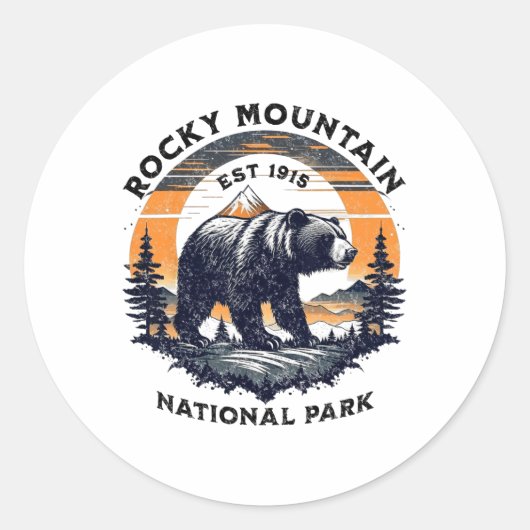 Rocky Mountain National Park  ラウンドシール (正面)