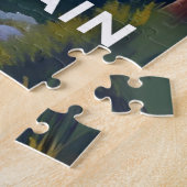 Rocky Mountain National Park Colorado Travel Art ジグソーパズル (側面)