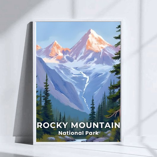 Rocky Mountain National Park Colorado Travel Art ポスター