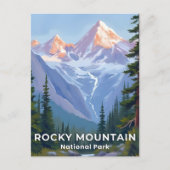 Rocky Mountain National Park Colorado Travel Art ポストカード (正面)