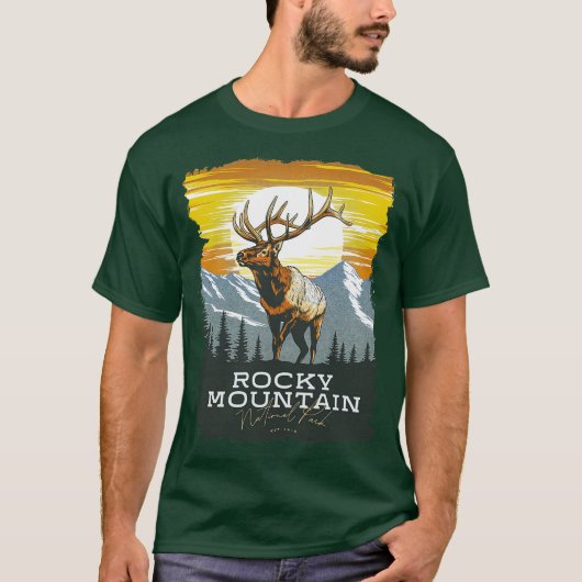 Rocky Mountain National Park Elk Tシャツ (正面)