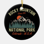 Rocky Mountain National Park Est 1915 セラミックオーナメント (正面)