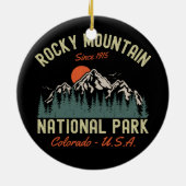 Rocky Mountain National Park Est 1915 セラミックオーナメント (裏面)