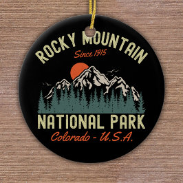 Rocky Mountain National Park Est 1915 セラミックオーナメント