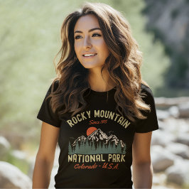 Rocky Mountain National Park Forest Landscape Tシャツ