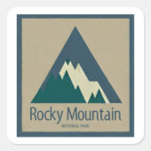 Rocky Mountain National Park Rustic スクエアシール (正面)