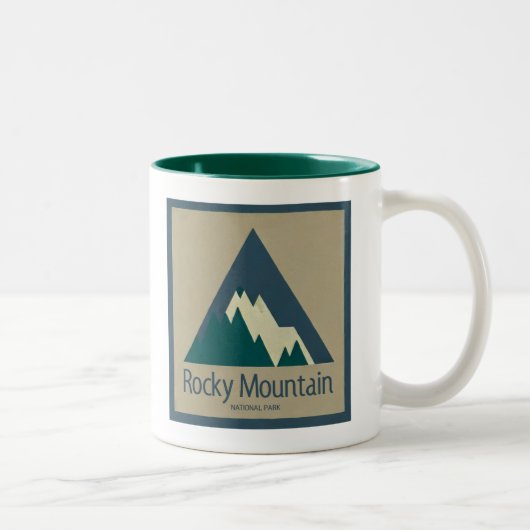 Rocky Mountain National Park Rustic ツートーンマグカップ (右)