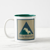 Rocky Mountain National Park Rustic ツートーンマグカップ (左)