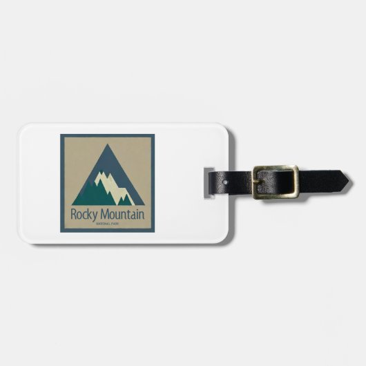 Rocky Mountain National Park Rustic ラゲッジタグ (正面横)