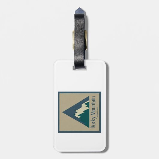 Rocky Mountain National Park Rustic ラゲッジタグ (裏面縦)