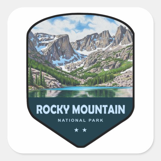 Rocky Mountain National Park Shield スクエアシール (正面)