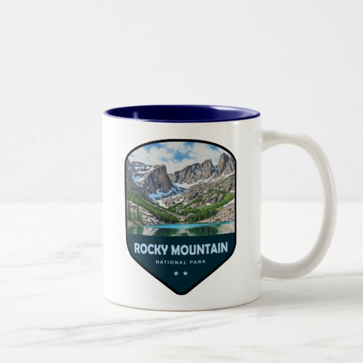 Rocky Mountain National Park Shield ツートーンマグカップ (右)