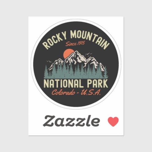 Rocky Mountain National Park Since 1915 シール (シート)