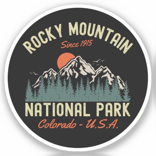 Rocky Mountain National Park Since 1915 シール (正面)