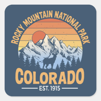 Rocky Mountain National Park Sticker Decal スクエアシール
