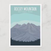 Rocky Mountain National Park Travel Illustration ポストカード (正面)