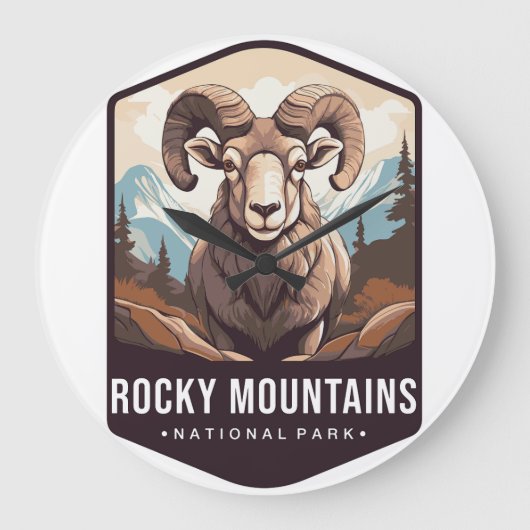 ROCKY MOUNTAIN NATIONAL PARKS WALL CLOCK 2025 ラージ壁時計 (正面)