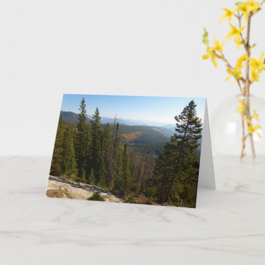 Rocky Mountain Overlook in Early Fall カード (黄色い花)
