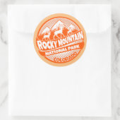 Rocky Mountain Park Coloradoロゴスタンプ ラウンドシール (バッグ)