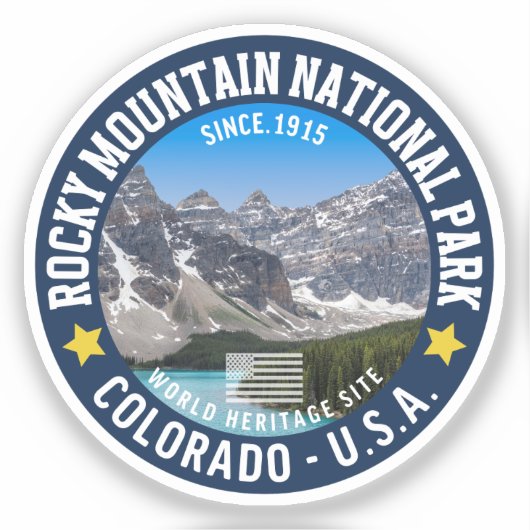 Rocky Mountain Park Landscape Photography シール (正面)