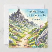 Rocky Mountain Path & Quote ノートカード (正面)