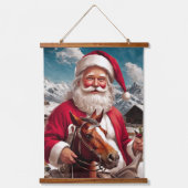 Rocky Mountain Santa and His Horse 吊り下げ型タペストリー (正面)