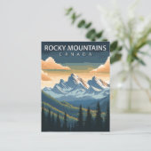 Rocky Mountains Canada Travel Alberta & BC Peak ポストカード (スタンド正面)