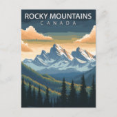 Rocky Mountains Canada Travel Alberta & BC Peak ポストカード (正面)