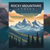 Rocky Mountains Canada Travel Alberta & BC Peak ポストカード
