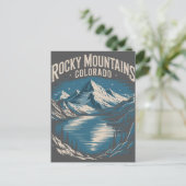 Rocky Mountains Colorado USA Travel Art Postcard シーズンポストカード (スタンド正面)