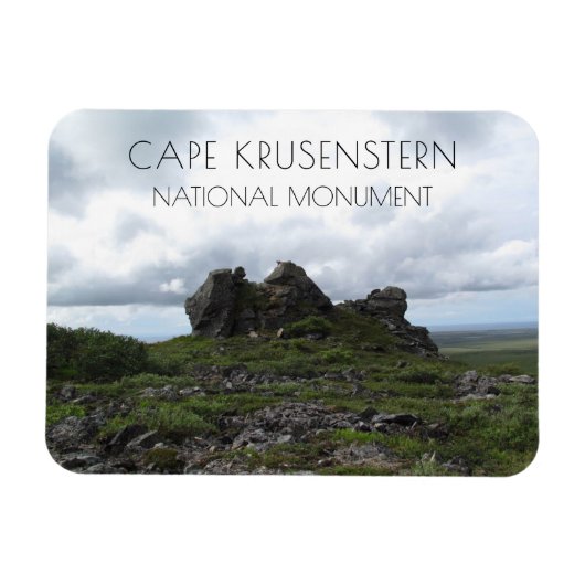 Rocky Outcrop、Cape Krusenstern、アラスカ マグネット (横)
