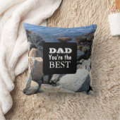 Rocky Shore Sea Photo Father's Day Bible Verse クッション (ブランケット)