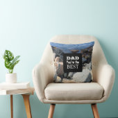 Rocky Shore Sea Photo Father's Day Bible Verse クッション (椅子)