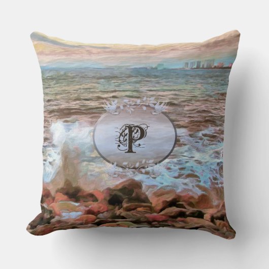 Rocky Waves 0742 クッション (正面)