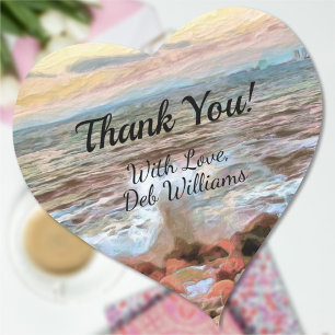 Rocky Waves Thank you 0742 ハートシール