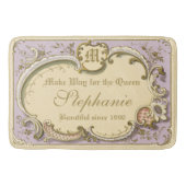 Roco Boudoirフランスのフレームエレガント金ゴールド薄紫 バスマット (正面)