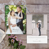 Rococoエレガントフレフランスのーム写真 サンキューカード