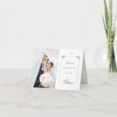 Rococoエレガントフレフランスのーム写真 サンキューカード (正面)