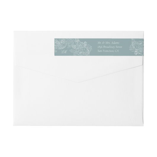 Rococo埃の青い事前アドレス指定リターン ラップアラウンドラベル (裏面)