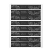 Rococo白黒プリアドレス済み返品 ラップアラウンドラベル (シート)