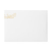 Rococo金ゴールドオーナメントの事前アドレス指定返品 ラップアラウンドラベル (正面)