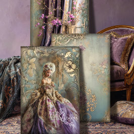 Rococo Antoinette Still Life & Damask Matching Set ラッピングペーパーシート