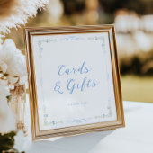 Rococo Blue Frame Cards & Gifts ポスター