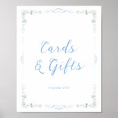 Rococo Blue Frame Cards & Gifts ポスター (正面)