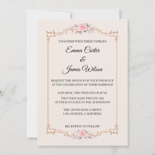 Rococo Blush 招待状 (正面)
