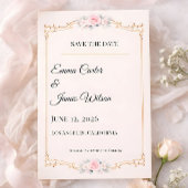 Rococo Blush Save the Date