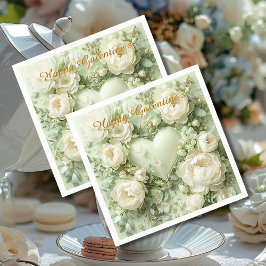 Rococo Butterfly Garden Galentine Floral Elegance スタンダードカクテルナプキン