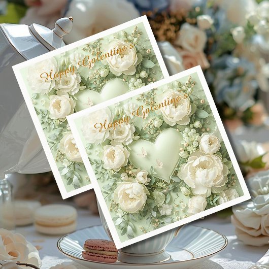 Rococo Butterfly Garden Galentine Floral Elegance スタンダードカクテルナプキン