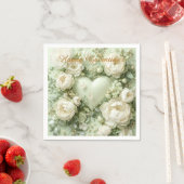 Rococo Butterfly Garden Galentine Floral Elegance スタンダードカクテルナプキン (インサイチュ)